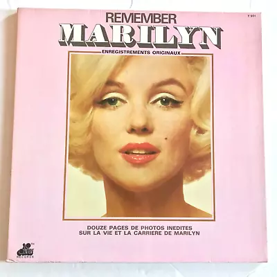 MARILYN MONROE - Remember Marilyn 1979 Vinyl Compilation W PHOTO Book Gatefold • £24.98