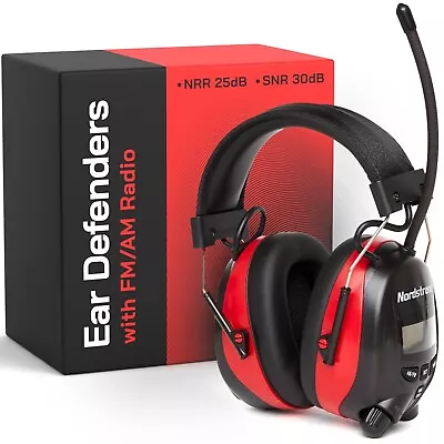 Nordstrand Ear Defenders Protection Muffs Headphones W/ Phone Jack & AM FM Radio • £34.89