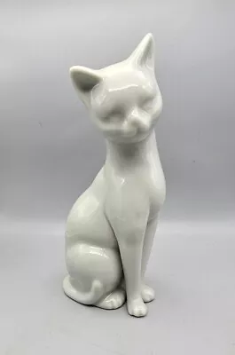 Celadon Cat Figurine Statue MCM Light Green Japan Otagiri OMC Vtg Ceramic 8.5  • $22.49