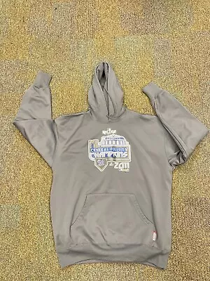 Majestic MLB Milwaukee Brewers Mens XL Gray Baseball Hoodie Sweatshirt • $29.99