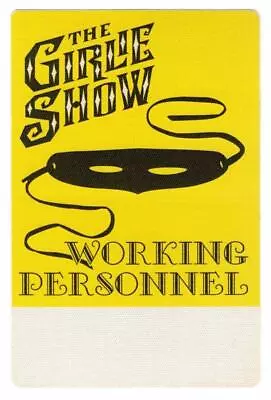 Madonna The Girlie Show Tour. Working Personnel Yellow Cloth Backstage Pass • $9.99