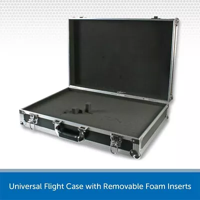Large Hard Aluminium Flight Case Foam Lockable Heavy Duty Universal Carry Case • £57.99