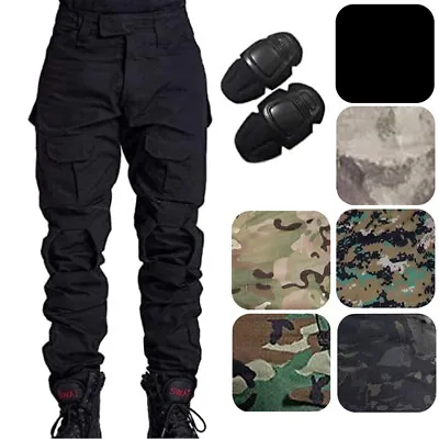Military Tactical Combat Pants Trousers With Knee Pads For Airsoft Shooting • $39.09