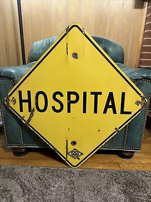 Rare California Automobile Association Porcelain Hospital Aaa Gas Oil Sign • $475