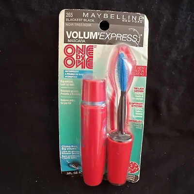 SEALED Maybelline Volum'Express One By One Waterproof Mascara 265 Blackest Black • $29.50