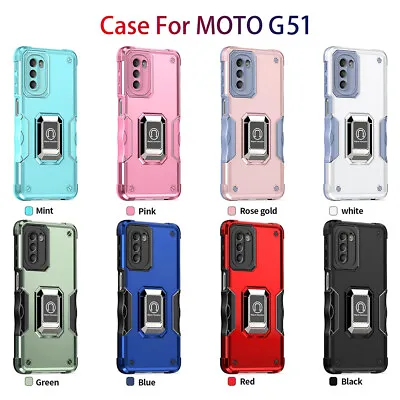 For MOTO G 5G 2023 Edge 2021 G52 G41 G32 E7 Shockproof Magnetic Case Ring Stand • $8.99