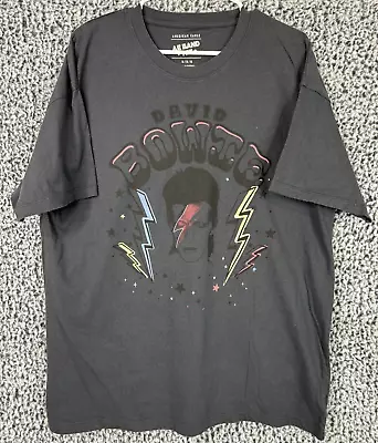 American Eagle AE Band Tee DAVID BOWIE ZIGGY STARDUST Black T-Shirt M Fits L • $22.40