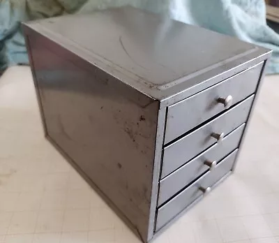 Vintage 4 Drawer Metal Small Parts Cabinet Tool Box • $50