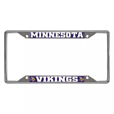 Fanmats NFL Minnesota Vikings Chrome Metal License Plate Frame  • $15.92