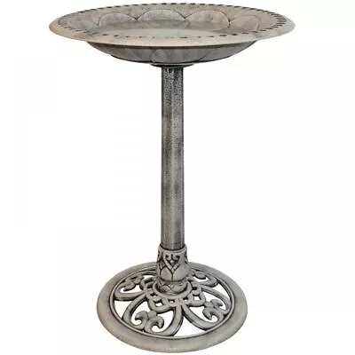 £19.99 • Buy Stone Effect Plastic Pedestal Free Standing Wild Bird Bath Outdoor Garden Feeder