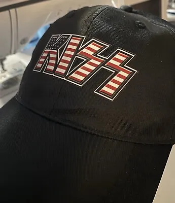 KISS - Baseball Cap - USA Flag Logo + Bonus KISS Pin From My Other Listings • $12