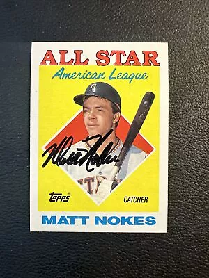 Matt Nokes 1988 Topps All Star Autographed Signed Auto Baseball Card • $7