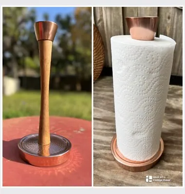 NuSteel TG-KPTH-17CH Hammered Copper Standing Paper Towel Holder VERY NICE!! 👍 • $25