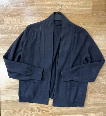 £5.99 • Buy M&S Marks And Spencer Slate Grey Open Front 100% Cashmere Cardigan - Size 12