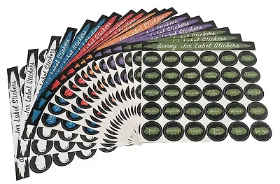£6.99 • Buy 540 Pieces Adhesive Spice Jar Stickers Labels Round Waterproof Various Colours