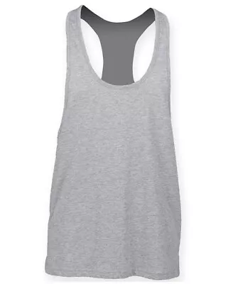 Personalised Custom SKINNIFIT Muscle Vest Text Logo Plain Tank Gym Sports SF236 • £11.99