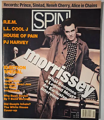 Spin Magazine (Nov 1992) Morrissey/House Of Pain/REM/LL Cool J/PJ Harvey; VG+ • $15.95