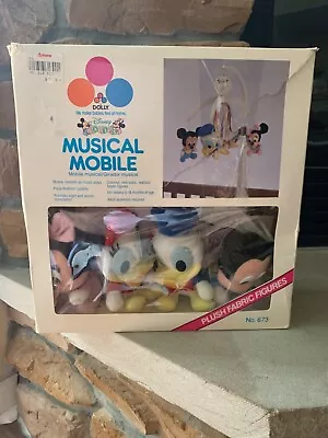 Vintage Dolly Disney Babies Musical Mobile Mickey Minnie • $70