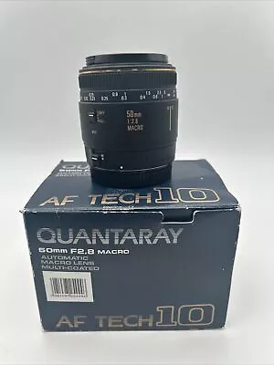  QUANTARAY  NF AF - 50MM - 1:2.8 D - Macro - Tech 10 Lens - Complete In Box • $84.75