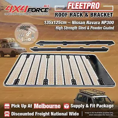 Fleetpro Steel Flat Roof Rack 135x125cm For Nissan Navara NP300 Dual Cab MEL • $295