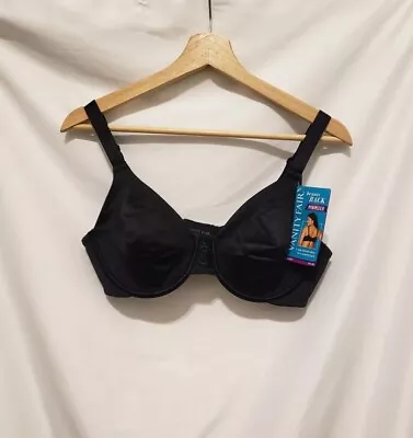 Vanity Fair Beauty Back Minimizer Bra 76080 Sz 38C Black Wired • $17.99