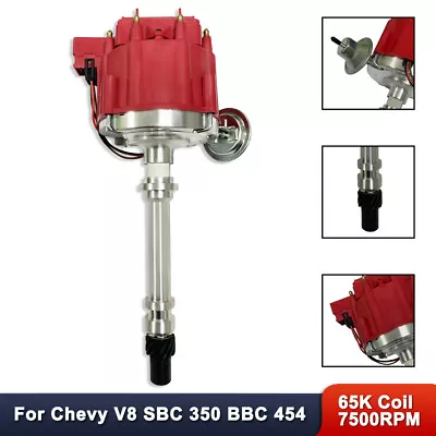 For Chevy V8 SBC 350 BBC 454 HEI Electronic Distributor 65K Coil 7500 RPM GM08 • $48.68