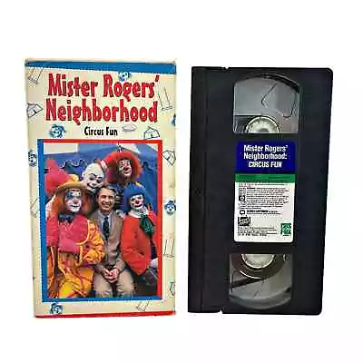 Vintage 1987 Mister Rogers Neighborhood Circus Fun VHS Tape Family Kids TESTED • $25