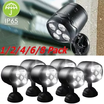 4 LED Motion Sensor Spot Light 600 Lumens Waterproof Outdoor Wireless Light US • $30.07