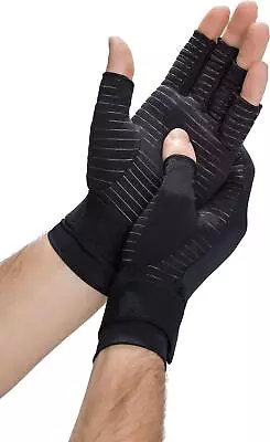 Copper Fit Black Compression Gloves L/XL 1 Pk • $10.69