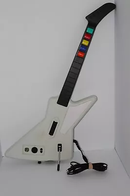 Guitar Hero Xplorer Guitar Xbox 360 Red Octane White Wired Model No USB • $80