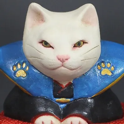 Fine Japanese Pottert Artist Signed Cat Statue Very Cute Maneki Neko Excellent • $100