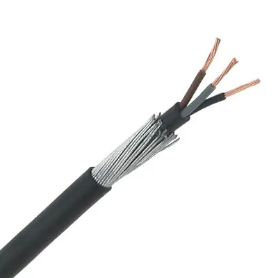 £33.99 • Buy 10mm 3 Core SWA Armoured Cable, Cut To Length, Outdoor Electric Mains Power