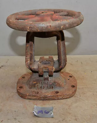 Vintage 10 Cast Iron Steam Valve Hand Crank Wheel & Body Steampunk Industrial M6 • $89.99