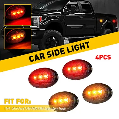 For Ford LED F-Series F350 Fender Bed Marker Side Lights Smoked Lens Amber + Red • $13.29