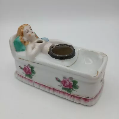 Vtg Bathing Beauty Ashtray Nodder Japan 1940s Missing Legs Fan And Label  • $14.99