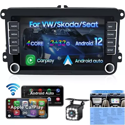 7  Car Stereo GPS Android 12 CarPlay In-Dash Unit For VW Golf GTI MK5 MK6 Amarok • $169.90
