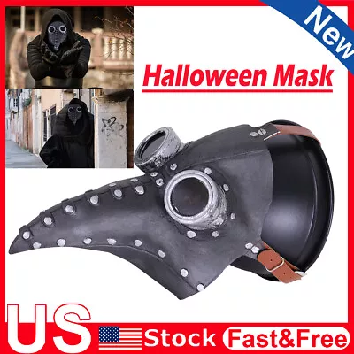 $11.78 • Buy Plague Doctor Mask Leather Long Nose Bird Beak Christmas Costume Cosplay Props