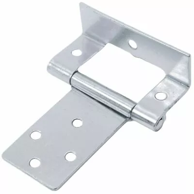 2 Pairs 50MM CRANKED HINGES SILVER FLUSH For Cabinet Cupboard Doors Boat Caravan • £3.99