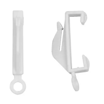 40 Decorail White Curtain Rail Track Glider Hooks Runners + Loop - For Integra • £5.99