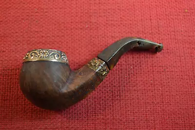 Feo Vintage Tobacco Smoking Pipe With Gold Rare Estate Fancy • $39