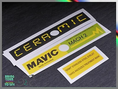 MAVIC MACH 2 CERAMIC Decal Sticker For Rims Set For 2 Rims 6xstickers Wheel • $6