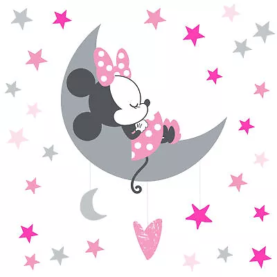 Disney Baby Minnie Mouse Pink/Gray Celestial Wall Decals By Lambs & Ivy • $19.99