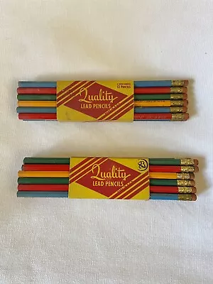 Vintage 1940s 1950s Mallard Pencil Co New Old Stock Deadstock Pencils 24 • $50