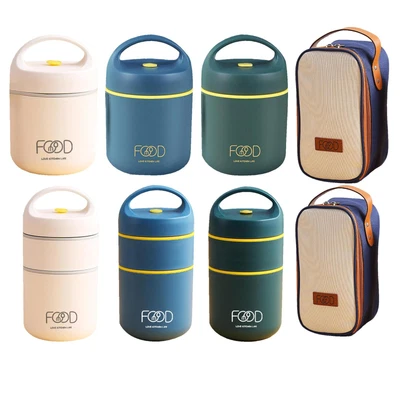 $17.94 • Buy Soup Containers Thermos 2-Tier Double Wall Vacuum Insulated Food Jar Thrifty