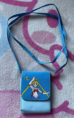 Vintage Sailor Moon Usagi Tsukino Serena Wallet Purse Blue 1999 Toei Animation • $28