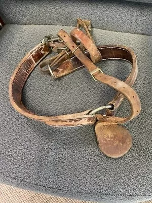 Vintage Leather Horse Tack English Martingale Chest Piece Worn Old • $40