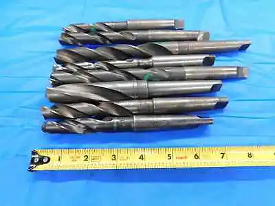 Lot Of 8 Hss Twist Drill Bits Sizes Up To 7/8  With Morse Taper #2 Shanks Mt2 • $79.99