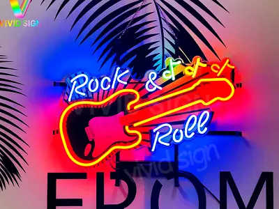20 X14  Rock & Roll Music Notes Lamp Light Neon Sign With HD Vivid Printing L • $139.56