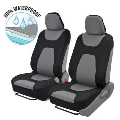 3-Layer Waterproof Seat Covers For Car SUV Auto Sideless Black/Gray 2 Front • $29.50