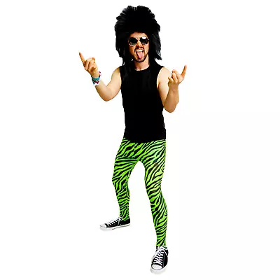 Adult 80's Heavy HAIR Metal GLAM Rock BonJovi ZEBRA Animal Costume Spandex Pants • $34.99